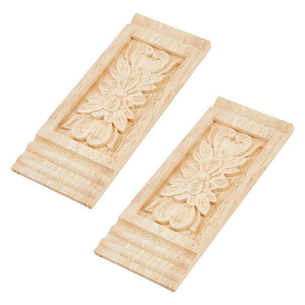 PandaHall Rubber Wood Carved Onlay Applique, Center Flower Long Applique, for Door Cabinet Bed Unpainted Decor European Style, Rectangle...
PandaHall Rubber Wood Carved Onlay Applique, Center Flower Long Applique, for Door Cabinet Bed Unpainted Decor European Style, Rectangle...