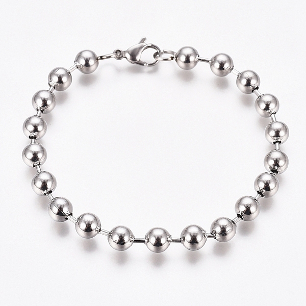 PandaHall 304 Stainless Steel Ball Chain Bracelets, with Lobster Claw Clasps, for Women, Stainless Steel Color, 7-1/2 inch(19cm) 304...
PandaHall 304 Stainless Steel Ball Chain Bracelets, with Lobster Claw Clasps, for Women, Stainless Steel Color, 7-1/2 inch(19cm) 304...
