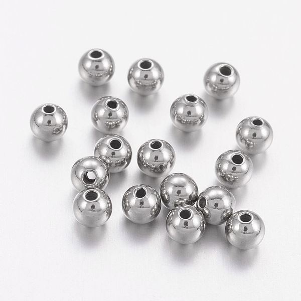 PandaHall Stainless Steel Beads, Solid Round, Stainless Steel Color, 4mm, Hole: 1.2mm Stainless Steel Round
PandaHall Stainless Steel Beads, Solid Round, Stainless Steel Color, 4mm, Hole: 1.2mm Stainless Steel Round