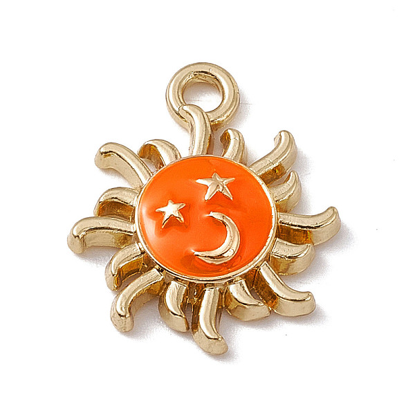 PandaHall Alloy Enamel Pendants, Golden, Sun with Star & Moon Charm, Dark Orange, 18x15.5x3.5mm, Hole: 2mm Alloy+Enamel Sun
PandaHall Alloy Enamel Pendants, Golden, Sun with Star & Moon Charm, Dark Orange, 18x15.5x3.5mm, Hole: 2mm Alloy+Enamel Sun
