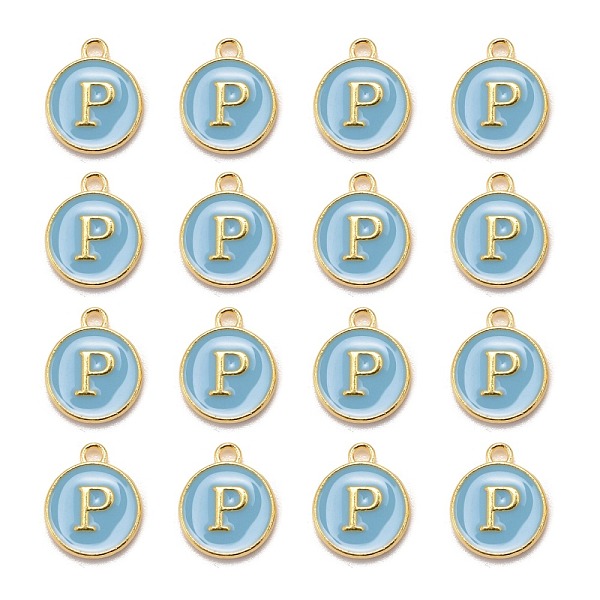 PandaHall Golden Plated Alloy Enamel Charms, Cadmium Free & Lead Free, Enamelled Sequins, Flat Round, Sky Blue, Letter.P, 14x12x2mm, Hole...
PandaHall Golden Plated Alloy Enamel Charms, Cadmium Free & Lead Free, Enamelled Sequins, Flat Round, Sky Blue, Letter.P, 14x12x2mm, Hole...
