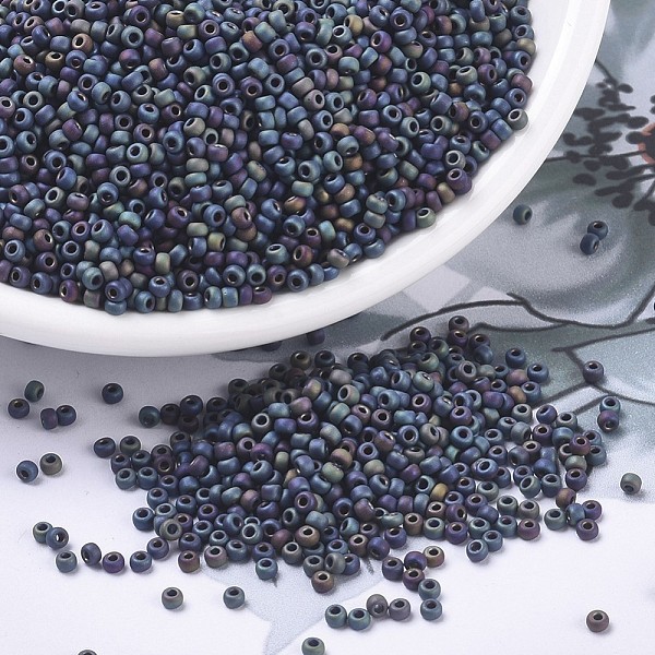PandaHall MIYUKI Round Rocailles Beads, Japanese Seed Beads, 11/0, (RR401FR) Matte Black AB, 2x1.3mm, Hole: 0.8mm, about 1111pcs/10g Glass...
PandaHall MIYUKI Round Rocailles Beads, Japanese Seed Beads, 11/0, (RR401FR) Matte Black AB, 2x1.3mm, Hole: 0.8mm, about 1111pcs/10g Glass...