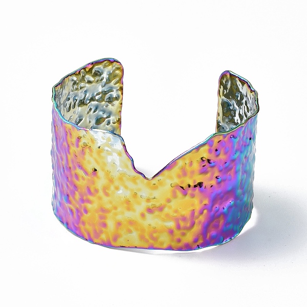 PandaHall Ion Plating(IP) 304 Stainless Steel Wide Open Cuff Bangle for Women, Rainbow Color, Inner Diameter: 1-3/4x2-3/8 inch(4.6cmx6.15cm)...
PandaHall Ion Plating(IP) 304 Stainless Steel Wide Open Cuff Bangle for Women, Rainbow Color, Inner Diameter: 1-3/4x2-3/8 inch(4.6cmx6.15cm)...