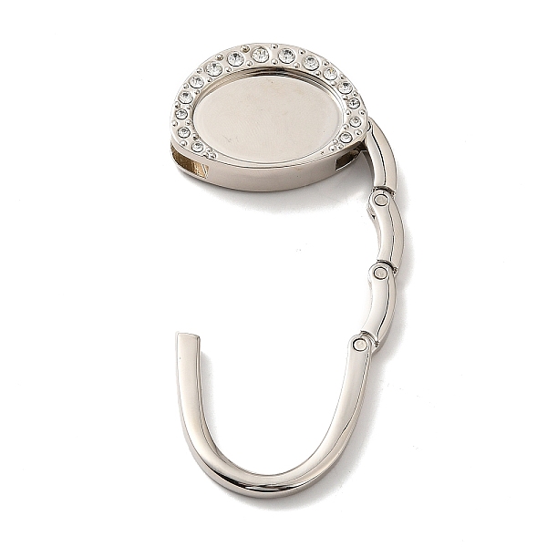 PandaHall Grade A Rhinestone & Zinc Alloy Bag Hangers, Foldable Purse Hooks, with Brass Nail, Oval, Platinum, 5.4x4.05x1.15cm, Tray..., Clear
PandaHall Grade A Rhinestone & Zinc Alloy Bag Hangers, Foldable Purse Hooks, with Brass Nail, Oval, Platinum, 5.4x4.05x1.15cm, Tray..., Clear
