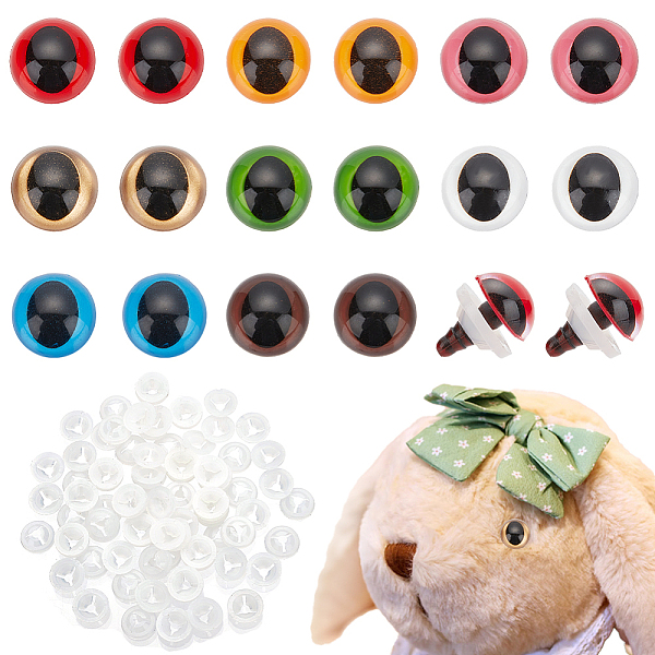 PandaHall 80 Sets 8 Colors Craft Plastic Doll Eyes, Stuffed Toy Eyes, Safety Eyes, Half Round, Mixed Color, 12mm, 10 sets/color Plastic..., Multicolor
PandaHall 80 Sets 8 Colors Craft Plastic Doll Eyes, Stuffed Toy Eyes, Safety Eyes, Half Round, Mixed Color, 12mm, 10 sets/color Plastic..., Multicolor