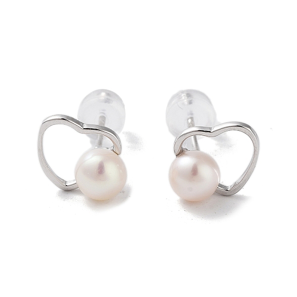 PandaHall Natural Pearl Stud Earrings for Women, with Sterling Silver Pins, Heart, 9x10.5mm Pearl Heart
PandaHall Natural Pearl Stud Earrings for Women, with Sterling Silver Pins, Heart, 9x10.5mm Pearl Heart