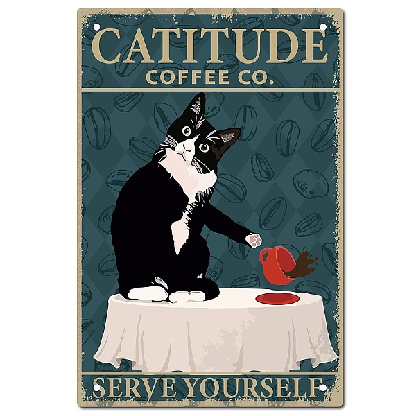 PandaHall Vintage Metal Iron Tin Sign Poster, Wall Decor for Bars, Restaurants, Cafes Pubs, Vertical Rectangle, Cat Pattern, 300x200x0.5mm...
PandaHall Vintage Metal Iron Tin Sign Poster, Wall Decor for Bars, Restaurants, Cafes Pubs, Vertical Rectangle, Cat Pattern, 300x200x0.5mm...
