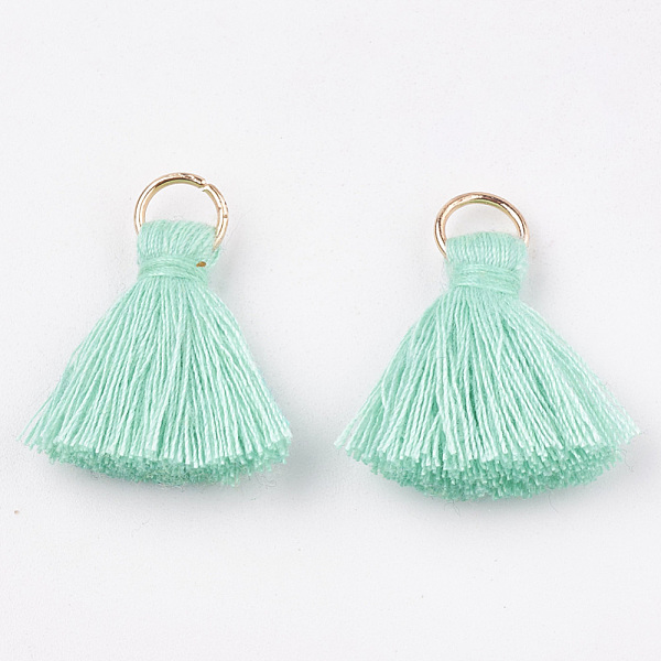 PandaHall Polycotton(Polyester Cotton) Tassel Pendant Decorations, with Iron Findings, Light Gold, Aquamarine, 20~30x7~8mm, Hole: 5mm..., Green
PandaHall Polycotton(Polyester Cotton) Tassel Pendant Decorations, with Iron Findings, Light Gold, Aquamarine, 20~30x7~8mm, Hole: 5mm..., Green
