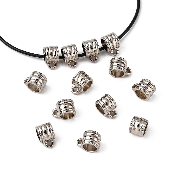PandaHall CCB Plastic Tube Bails, Loop Bails, Column Bail Beads, Platinum, 9x14x11mm, Hole: 3mm, Inner Diameter: 8mm Plastic Column
PandaHall CCB Plastic Tube Bails, Loop Bails, Column Bail Beads, Platinum, 9x14x11mm, Hole: 3mm, Inner Diameter: 8mm Plastic Column