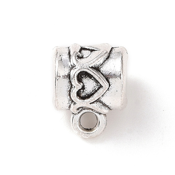 PandaHall Tibetan Style Alloy Tube Bails, Loop Bails, Hanger Links, Column with Heart, Antique Silver, 11x9x9mm, Hole: 1.8mm, Inner Diameter...
PandaHall Tibetan Style Alloy Tube Bails, Loop Bails, Hanger Links, Column with Heart, Antique Silver, 11x9x9mm, Hole: 1.8mm, Inner Diameter...