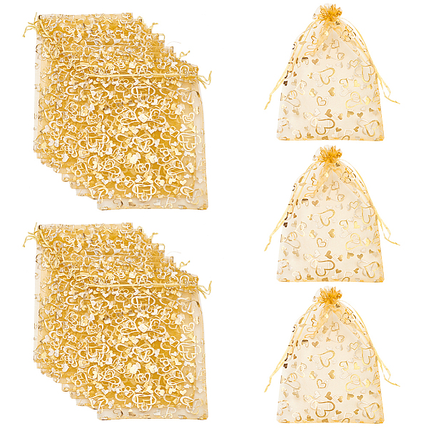 PandaHall Rectangle Organza Gift Bags, Hot Stamping Heart Jewelry Drawstring Bags, for Wedding Party Candy Mesh Packaging Bags, Gold...
PandaHall Rectangle Organza Gift Bags, Hot Stamping Heart Jewelry Drawstring Bags, for Wedding Party Candy Mesh Packaging Bags, Gold...