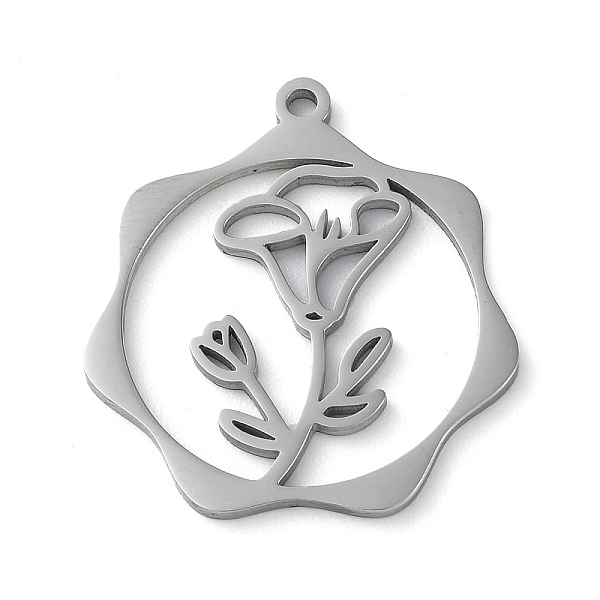 PandaHall 304 Stainless Steel Pendants, Flower, Stainless Steel Color, 23.5x21.5x1mm, Hole: 1.5mm 304 Stainless Steel Flower
PandaHall 304 Stainless Steel Pendants, Flower, Stainless Steel Color, 23.5x21.5x1mm, Hole: 1.5mm 304 Stainless Steel Flower