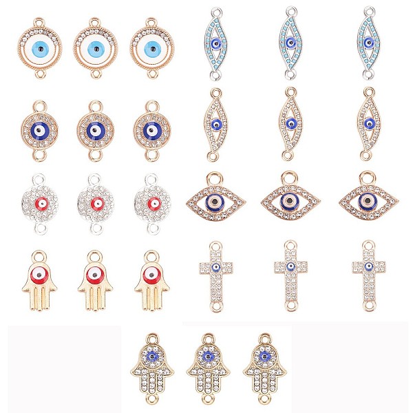 PandaHall Alloy Rhinestone Links connectors, with Enamel and Rhinestone, Evil Eye, Mixed Color, 74x72x17mm Alloy Rhinestone+Enamel Eye..., Multicolor
PandaHall Alloy Rhinestone Links connectors, with Enamel and Rhinestone, Evil Eye, Mixed Color, 74x72x17mm Alloy Rhinestone+Enamel Eye..., Multicolor