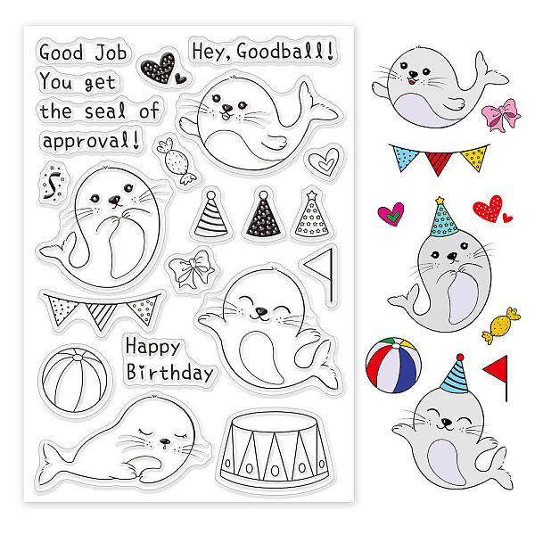 PandaHall PVC Plastic Stamps, for DIY Scrapbooking, Photo Album Decorative, Cards Making, Stamp Sheets, Sea Dog Pattern, 16x11x0.3cm Plastic...
PandaHall PVC Plastic Stamps, for DIY Scrapbooking, Photo Album Decorative, Cards Making, Stamp Sheets, Sea Dog Pattern, 16x11x0.3cm Plastic...