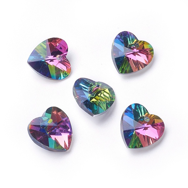 PandaHall Romantic Valentines Ideas Glass Charms, Faceted Heart Pendants, Colorful, 14x14x8mm, Hole: 1mm Glass Heart
PandaHall Romantic Valentines Ideas Glass Charms, Faceted Heart Pendants, Colorful, 14x14x8mm, Hole: 1mm Glass Heart