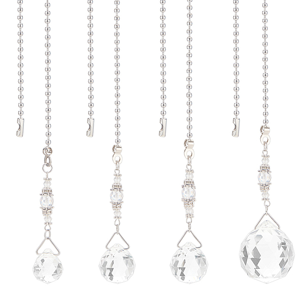PandaHall Electorplated Glass Ceiling Fan Pull Chain Extenders, with 304 Stainless Steel Ball Chains, Round with Teardrop Suncatchers..., Clear
PandaHall Electorplated Glass Ceiling Fan Pull Chain Extenders, with 304 Stainless Steel Ball Chains, Round with Teardrop Suncatchers..., Clear