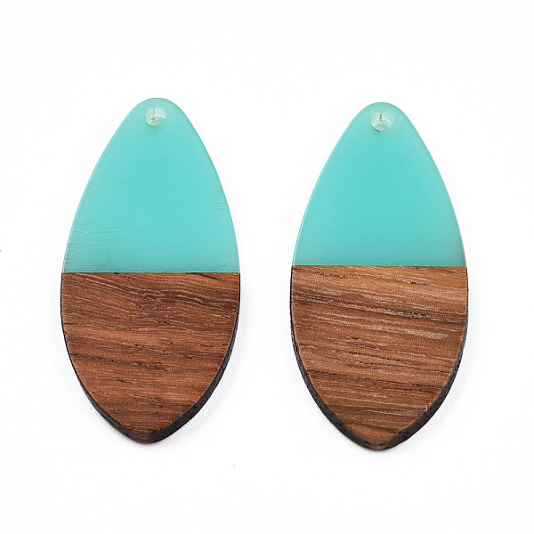 PandaHall Transparent Resin & Walnut Wood Pendants, Teardrop Shape Charm, Turquoise, 38x18x3mm, Hole: 2mm Resin+Wood Teardrop Green
PandaHall Transparent Resin & Walnut Wood Pendants, Teardrop Shape Charm, Turquoise, 38x18x3mm, Hole: 2mm Resin+Wood Teardrop Green