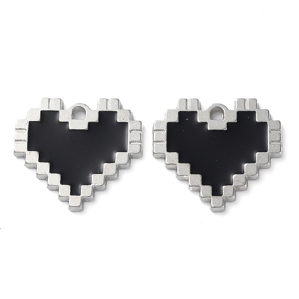 PandaHall Alloy Enamel Pendants, Lead Free & Cadmium Free, Platinum, Heart Charm, Black, 21x22.5x2mm, Hole: 2mm Alloy+Enamel Heart Black
PandaHall Alloy Enamel Pendants, Lead Free & Cadmium Free, Platinum, Heart Charm, Black, 21x22.5x2mm, Hole: 2mm Alloy+Enamel Heart Black