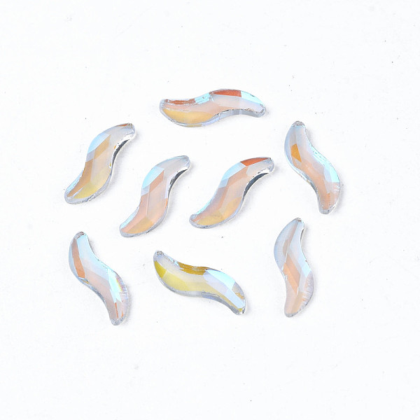 PandaHall Glass Rhinestone Cabochons, Nail Art Decoration Accessories, Faceted, Curve, Clear AB, 9.5x3x1.5mm Glass Others White
PandaHall Glass Rhinestone Cabochons, Nail Art Decoration Accessories, Faceted, Curve, Clear AB, 9.5x3x1.5mm Glass Others White