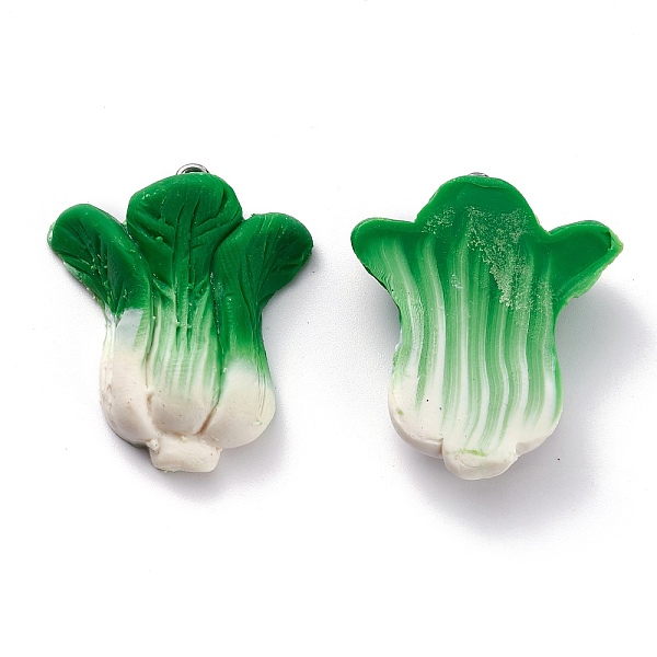 PandaHall Handmade Polymer Clay Pendants, with Platinum Tone Iron Findings, Chinese Cabbage, Green, 33x28x10.5mm, Hole: 2mm Polymer Clay...
PandaHall Handmade Polymer Clay Pendants, with Platinum Tone Iron Findings, Chinese Cabbage, Green, 33x28x10.5mm, Hole: 2mm Polymer Clay...