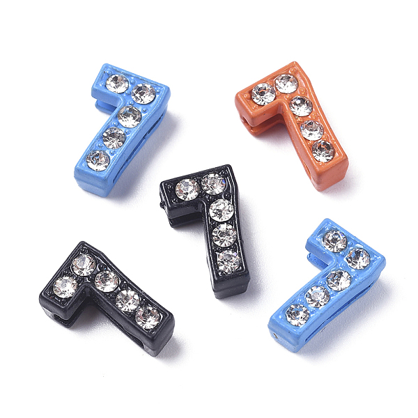 PandaHall Alloy Rhinestone Slide Charms, Spray Painted, for Personalized Jewelry Bracelet, Mixed Color, Num.7, 11x7x4.5mm, Hole: 8x1.5mm..., Multicolor
PandaHall Alloy Rhinestone Slide Charms, Spray Painted, for Personalized Jewelry Bracelet, Mixed Color, Num.7, 11x7x4.5mm, Hole: 8x1.5mm..., Multicolor