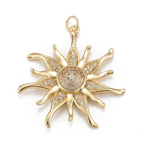 PandaHall Brass Micro Pave Clear Cubic Zirconia Pendants, Long-Lasting Plated, Sun, Real 18K Gold Plated, 33x32x5mm, Hole: 4mm, Ring: 5x1mm...
PandaHall Brass Micro Pave Clear Cubic Zirconia Pendants, Long-Lasting Plated, Sun, Real 18K Gold Plated, 33x32x5mm, Hole: 4mm, Ring: 5x1mm...