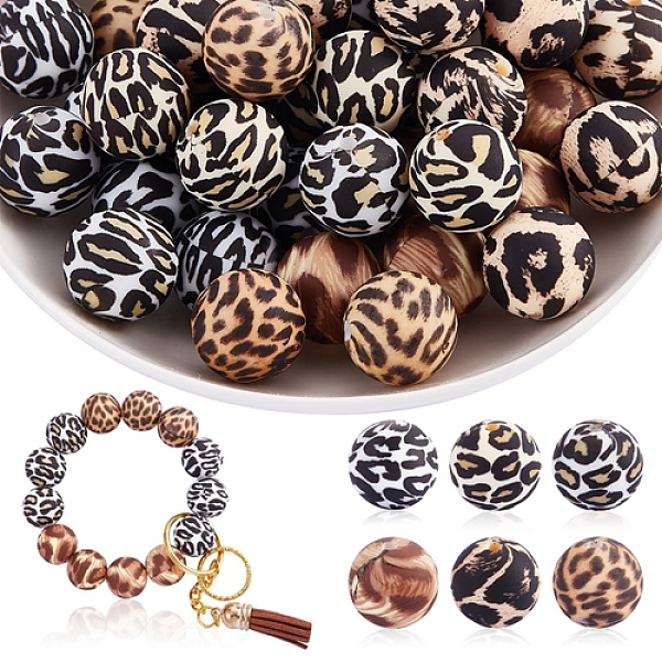 PandaHall 60 Pcs 15mm Silicone Beads Loose Silicone Beads Kit Leopard Print Silicone Beads for Keychain Making Bracelet Necklace, Mixed..., Multicolor
PandaHall 60 Pcs 15mm Silicone Beads Loose Silicone Beads Kit Leopard Print Silicone Beads for Keychain Making Bracelet Necklace, Mixed..., Multicolor
