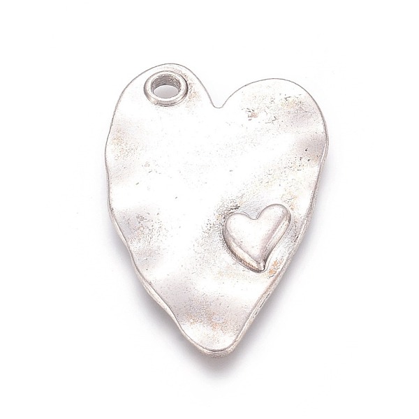 PandaHall Tibetan Style Alloy Pendants, Cadmium Free & Nickel Free & Lead Free, Heart, Antique Silver, 38x24x3mm, Hole: 3mm Alloy Heart
PandaHall Tibetan Style Alloy Pendants, Cadmium Free & Nickel Free & Lead Free, Heart, Antique Silver, 38x24x3mm, Hole: 3mm Alloy Heart