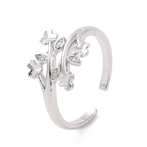 PandaHall Clear Cubic Zirconia Clover & Leaf Open Cuff Ring, Brass Jewelry for Women, Platinum, Inner Diameter: 16mm Brass+Cubic Zirconia...
PandaHall Clear Cubic Zirconia Clover & Leaf Open Cuff Ring, Brass Jewelry for Women, Platinum, Inner Diameter: 16mm Brass+Cubic Zirconia...