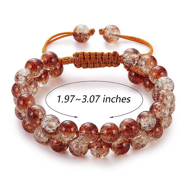 PandaHall Sparkling Round Glass Braided Bead Bracelet, Double Layered Wrap Adjustable Bracelet for Women, Saddle Brown, Inner Diameter...
PandaHall Sparkling Round Glass Braided Bead Bracelet, Double Layered Wrap Adjustable Bracelet for Women, Saddle Brown, Inner Diameter...