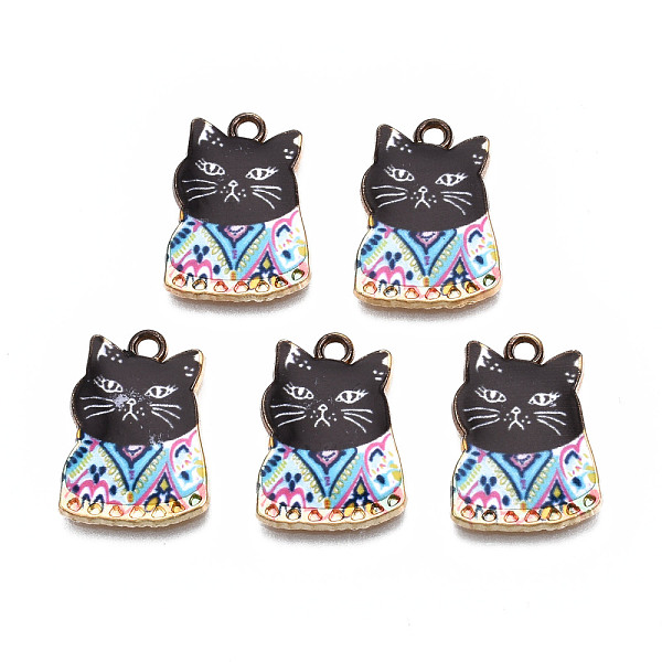 PandaHall Rack Plating Alloy Enamel Pendants, Cadmium Free & Nickel Free & Lead Free, Cat, Black, 20.5x14.5x2mm, Hole: 1.8mm Alloy+Enamel...
PandaHall Rack Plating Alloy Enamel Pendants, Cadmium Free & Nickel Free & Lead Free, Cat, Black, 20.5x14.5x2mm, Hole: 1.8mm Alloy+Enamel...