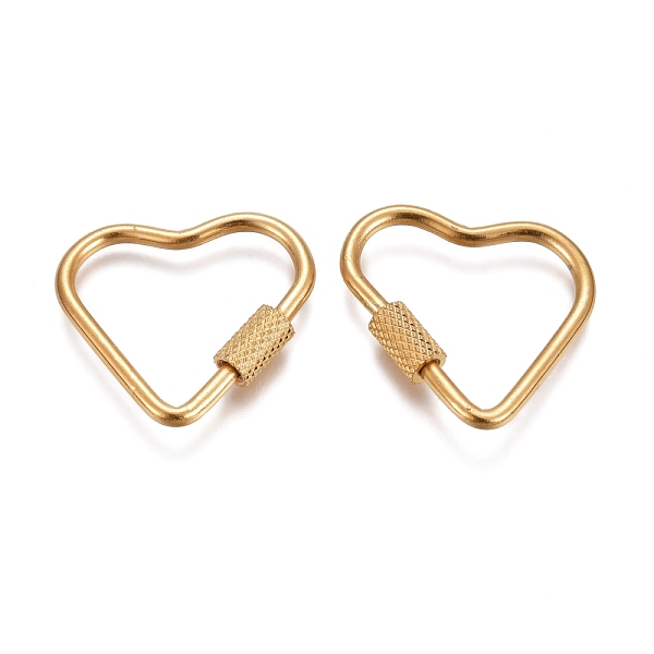 PandaHall 304 Stainless Steel Screw Carabiner Lock Charms, for Necklaces Making, Heart, Golden, 22x24.5x4mm, Screw: 7x4mm 304 Stainless...
PandaHall 304 Stainless Steel Screw Carabiner Lock Charms, for Necklaces Making, Heart, Golden, 22x24.5x4mm, Screw: 7x4mm 304 Stainless...