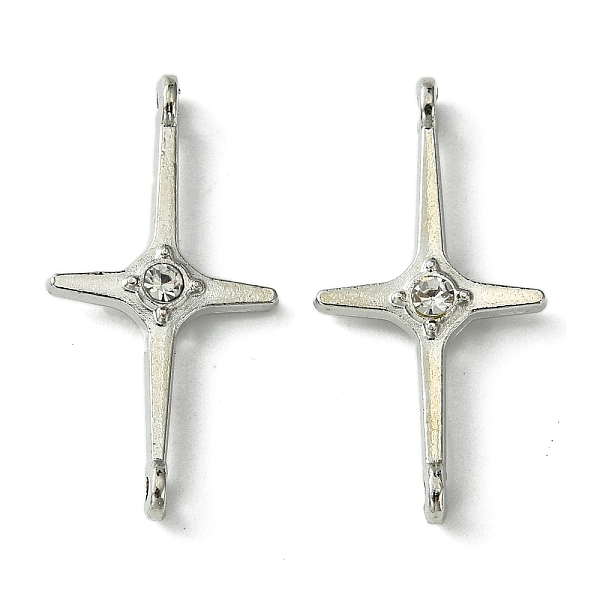 PandaHall Alloy Rhinestone Connector Charms, Cross Links, Stainless Steel Color, 25.5x13x3.3mm, Hole: 1.1mm Alloy+Rhinestone Cross
PandaHall Alloy Rhinestone Connector Charms, Cross Links, Stainless Steel Color, 25.5x13x3.3mm, Hole: 1.1mm Alloy+Rhinestone Cross