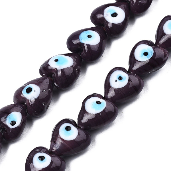 PandaHall Handmade Evil Eye Lampwork Beads Strands, Heart, Old Rose, 12~12.5x12~13x7.5mm, Hole: 1.2mm, about 33pcs/strand, 14.76 inch...
PandaHall Handmade Evil Eye Lampwork Beads Strands, Heart, Old Rose, 12~12.5x12~13x7.5mm, Hole: 1.2mm, about 33pcs/strand, 14.76 inch...