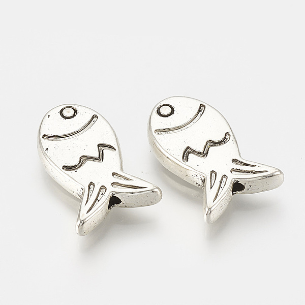 PandaHall Tibetan Style Alloy Beads, Fish, Cadmium Free & Lead Free, Antique Silver, 19.5x13x4mm, Hole: 1.5mm, about 290pcs/1000g Alloy Fish
PandaHall Tibetan Style Alloy Beads, Fish, Cadmium Free & Lead Free, Antique Silver, 19.5x13x4mm, Hole: 1.5mm, about 290pcs/1000g Alloy Fish