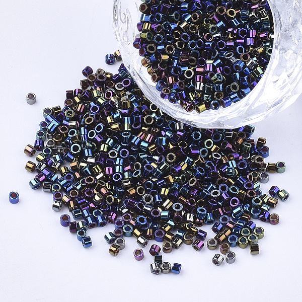 PandaHall Electroplate Cylinder Seed Beads, Uniform Size, Metallic Colours, Colorful, 1.5~2x1~2mm, Hole: 0.8mm, about 4000pcs/bag, about...
PandaHall Electroplate Cylinder Seed Beads, Uniform Size, Metallic Colours, Colorful, 1.5~2x1~2mm, Hole: 0.8mm, about 4000pcs/bag, about...