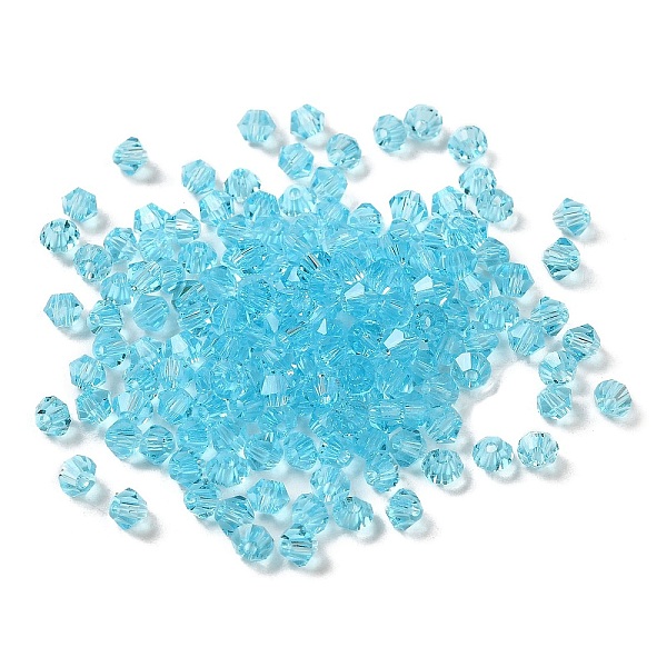 PandaHall Transparent Glass Beads, Faceted, Bicone, Cyan, 3.5x3.5x3mm, Hole: 0.8mm, 720pcs/bag. Glass Bicone Cyan
PandaHall Transparent Glass Beads, Faceted, Bicone, Cyan, 3.5x3.5x3mm, Hole: 0.8mm, 720pcs/bag. Glass Bicone Cyan