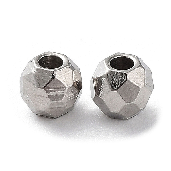 PandaHall 201 Stainless Steel Spacer Beads, Faceted Round, Stainless Steel Color, 4x3.5mm, Hole: 1.3mm 201 Stainless Steel Round
PandaHall 201 Stainless Steel Spacer Beads, Faceted Round, Stainless Steel Color, 4x3.5mm, Hole: 1.3mm 201 Stainless Steel Round