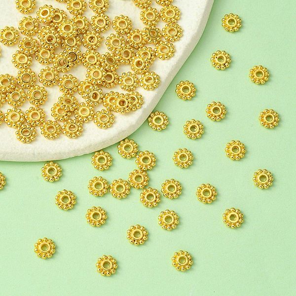 PandaHall Alloy Spacer Beads, Granulated Beads, Lead Free and Cadmium Free, Flower, Golden, 6.5mm, Hole: 2mm Alloy Flower
PandaHall Alloy Spacer Beads, Granulated Beads, Lead Free and Cadmium Free, Flower, Golden, 6.5mm, Hole: 2mm Alloy Flower