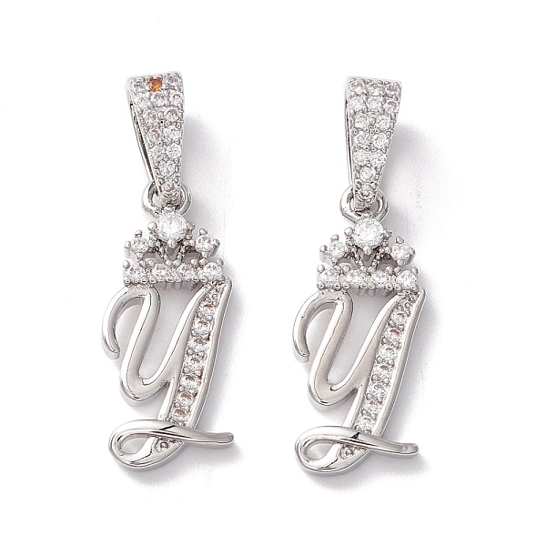 PandaHall Eco-Friendly Brass Micro Pave Cubic Zirconia Pendants, Long-Lasting Plated, Real Platinum Plated, Cadmium Free & Lead Free, Letter...
PandaHall Eco-Friendly Brass Micro Pave Cubic Zirconia Pendants, Long-Lasting Plated, Real Platinum Plated, Cadmium Free & Lead Free, Letter...