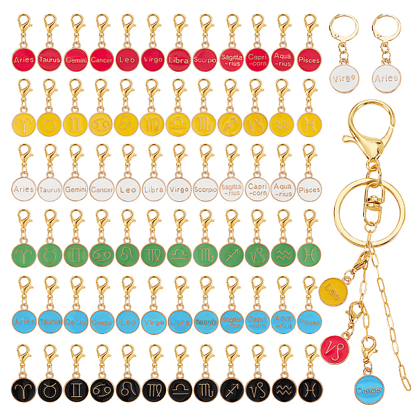 PandaHall PH 72pcs 12 Constellations Pendants, Enamel Constellation Charms with Lobster Claw Clasps Crochet Stitch Markers Zodiac Sign..., Multicolor
PandaHall PH 72pcs 12 Constellations Pendants, Enamel Constellation Charms with Lobster Claw Clasps Crochet Stitch Markers Zodiac Sign..., Multicolor