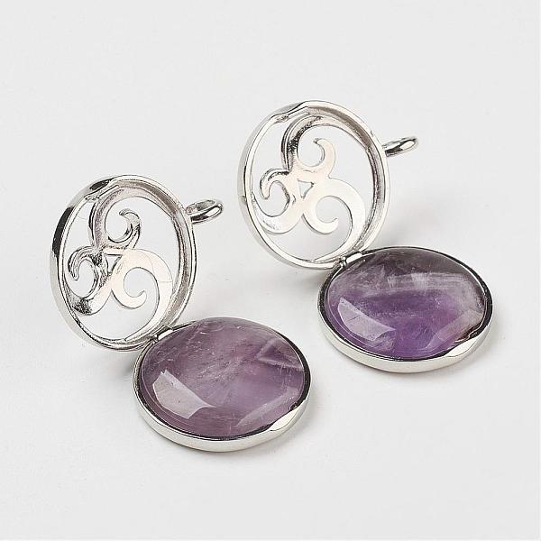 PandaHall Natural Amethyst Pendants, with Brass Diffuser Locket Findings, Flat Round, 31x26x8mm, Hole: 4mm Amethyst Flat Round
PandaHall Natural Amethyst Pendants, with Brass Diffuser Locket Findings, Flat Round, 31x26x8mm, Hole: 4mm Amethyst Flat Round