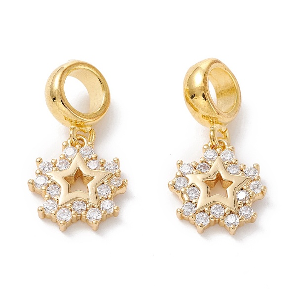 PandaHall Brass Cubic Zirconia European Dangle Charms, Largr Hole Pendants, Long-Lasting Plated, Real 18K Gold Plated, Star, Clear, 20mm...
PandaHall Brass Cubic Zirconia European Dangle Charms, Largr Hole Pendants, Long-Lasting Plated, Real 18K Gold Plated, Star, Clear, 20mm...