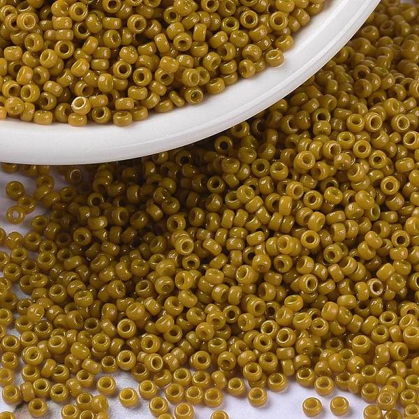 PandaHall MIYUKI Round Rocailles Beads, Japanese Seed Beads, (RR4456) Duracoat Dyed Opaque Hawthorne, 15/0, 1.5mm, Hole: 0.7mm, about..., Gold
PandaHall MIYUKI Round Rocailles Beads, Japanese Seed Beads, (RR4456) Duracoat Dyed Opaque Hawthorne, 15/0, 1.5mm, Hole: 0.7mm, about..., Gold