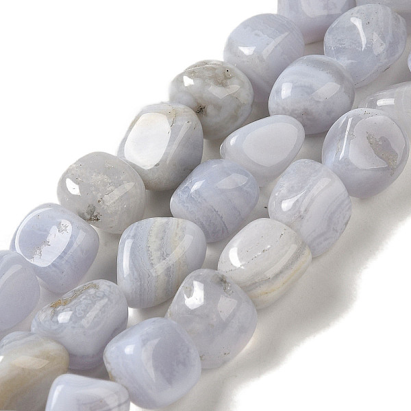 PandaHall Natural Blue Lace Agate Beads Strands, Nuggets, Tumbled Stone, 7~15x6~10x5.5~8mm, Hole: 1mm, about 47~49pcs/strand, 15.55~15.94''...
PandaHall Natural Blue Lace Agate Beads Strands, Nuggets, Tumbled Stone, 7~15x6~10x5.5~8mm, Hole: 1mm, about 47~49pcs/strand, 15.55~15.94''...