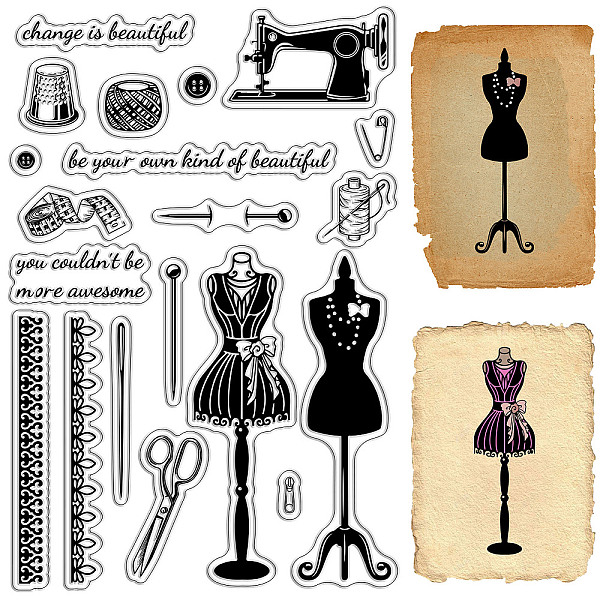 PandaHall CRASPIRE Sewing Beautiful Women Dress On The Hanger Clear Stamps Lace Word Transparent Rubber Stamps Silicone Seals Stamp Journal...
PandaHall CRASPIRE Sewing Beautiful Women Dress On The Hanger Clear Stamps Lace Word Transparent Rubber Stamps Silicone Seals Stamp Journal...