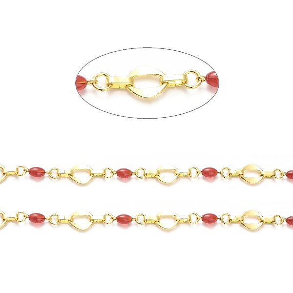 PandaHall Rack Plating Brass Rhombus & Ring & Oval Link Chains, with Red Glass Beaded, Unwelded, with Spool, Lead Free & Cadmium Free, Real...
PandaHall Rack Plating Brass Rhombus & Ring & Oval Link Chains, with Red Glass Beaded, Unwelded, with Spool, Lead Free & Cadmium Free, Real...