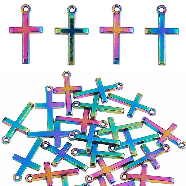PandaHall 25Pcs Alloy Tiny Cross Charms, Cadmium Free & Lead Free, Rainbow Color, 24x14x2mm, Hole: 1.6mm Alloy Cross
PandaHall 25Pcs Alloy Tiny Cross Charms, Cadmium Free & Lead Free, Rainbow Color, 24x14x2mm, Hole: 1.6mm Alloy Cross