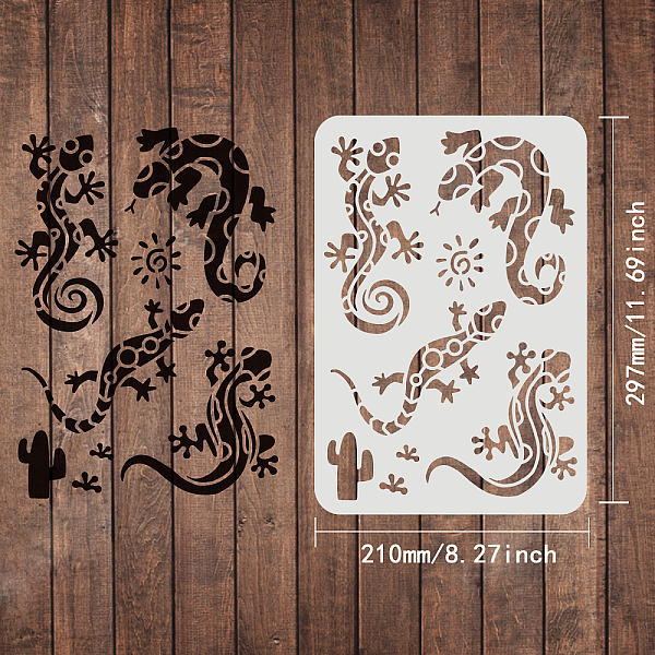 PandaHall FINGERINSPIRE Lizards Stencil 29.7x21cm Aztec Lizard Painting Stencil Reusable Gecko Drawing Stencil Animal Stencil for Painting...
PandaHall FINGERINSPIRE Lizards Stencil 29.7x21cm Aztec Lizard Painting Stencil Reusable Gecko Drawing Stencil Animal Stencil for Painting...