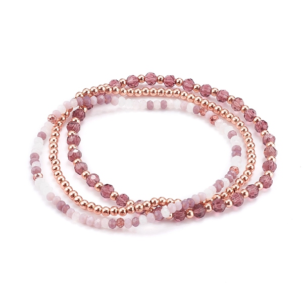 PandaHall 3Pcs 3 Styles Stretch Beaded Bracelets Sets, with Glass Beads and Rose Gold Plated Brass Beads, Rondelle & Round, Mixed Color..., Multicolor
PandaHall 3Pcs 3 Styles Stretch Beaded Bracelets Sets, with Glass Beads and Rose Gold Plated Brass Beads, Rondelle & Round, Mixed Color..., Multicolor